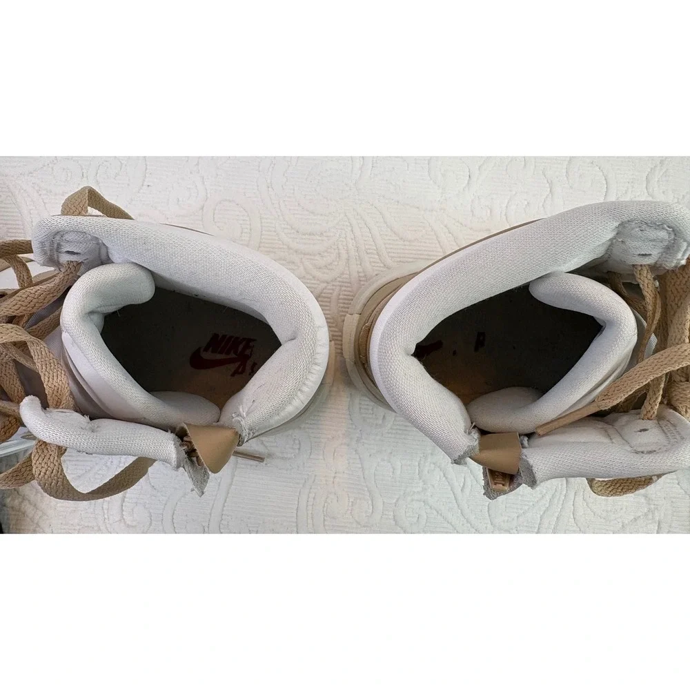 Nike Air Jordan 1 High Elevated Women Zip Sneakers White‎ Tan DN3253 121 Size 10